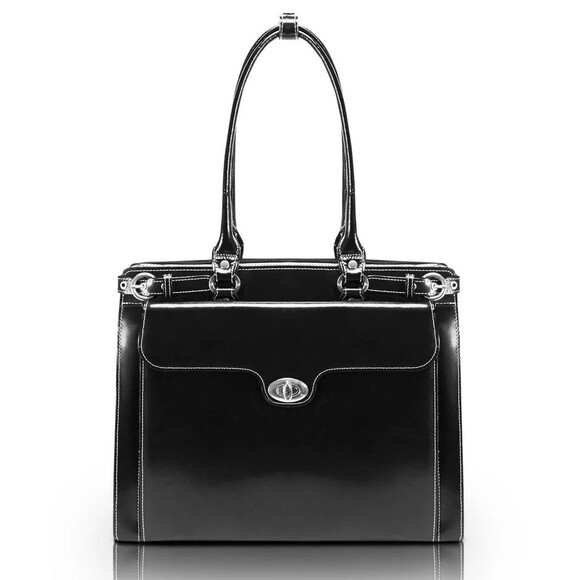McKlein Winnetka Ladies' Leather 15.4" Laptop Briefcase Bag - Picture 1 of 13